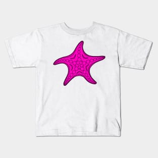 Starfish (black/pink) Kids T-Shirt